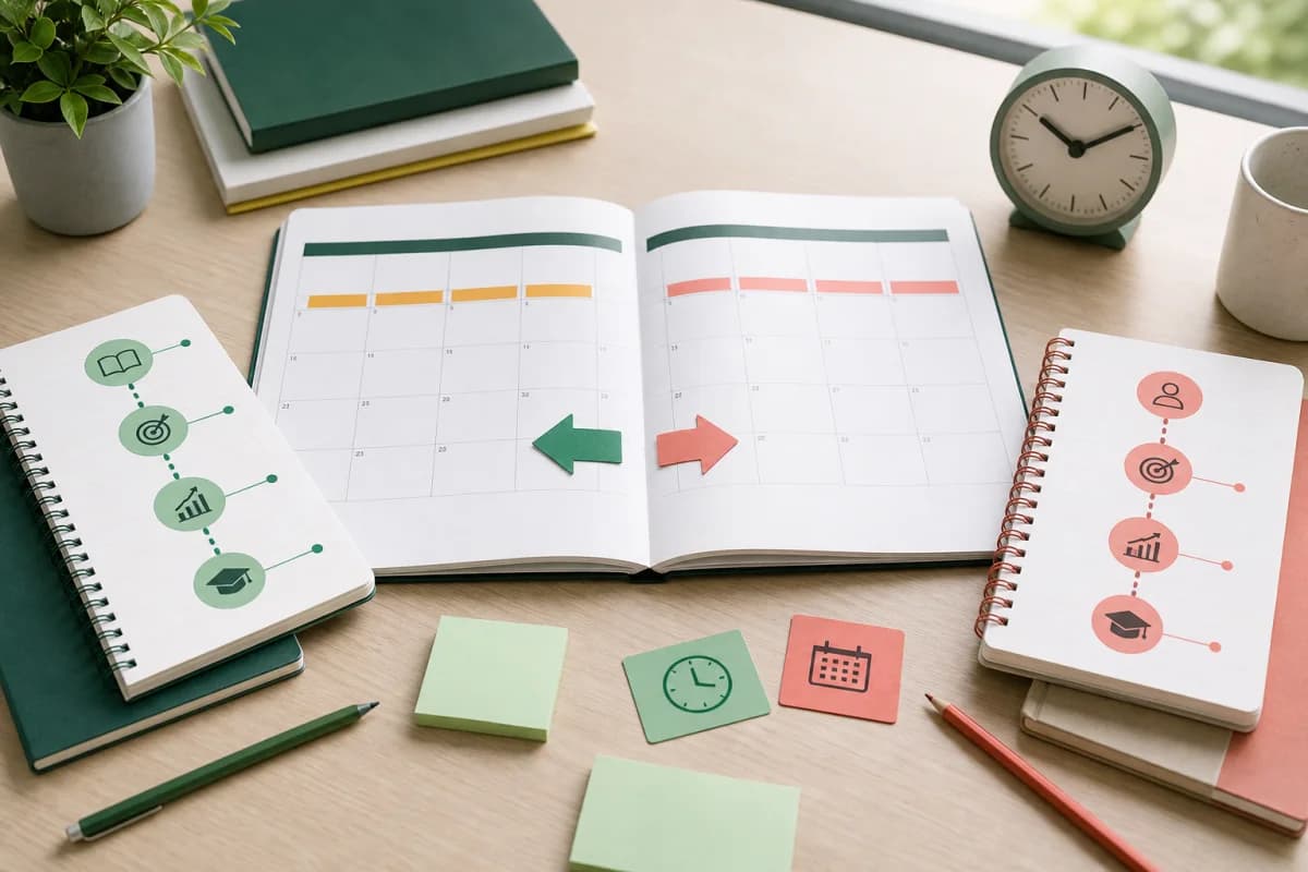 A study calendar comparing PMP exam plans before and after July 2026